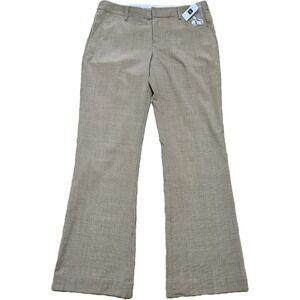 NWT Gap $70 Brown & Gray Puppytooth Wide-Leg Pants Size 8 Preppy Academia